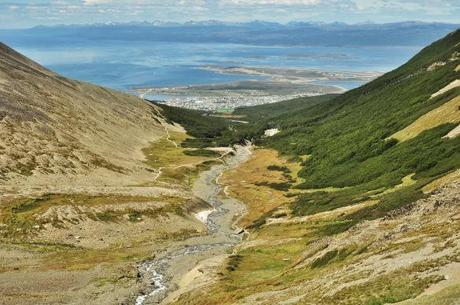 You can see Ushuaia right next to the water down below.