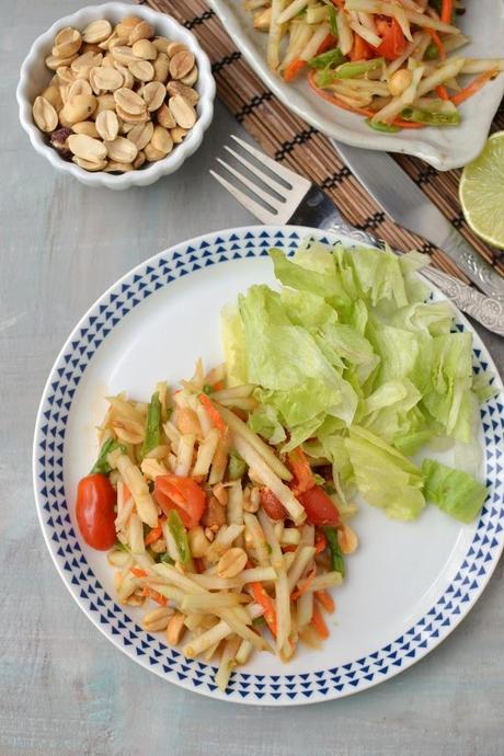 Thai Green Papaya Salad (Vegan Recipe)