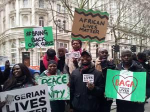 Picture by Amma Fosuah Poku - London protest held on 25/01/15 against Boko Haram in Nigeria.