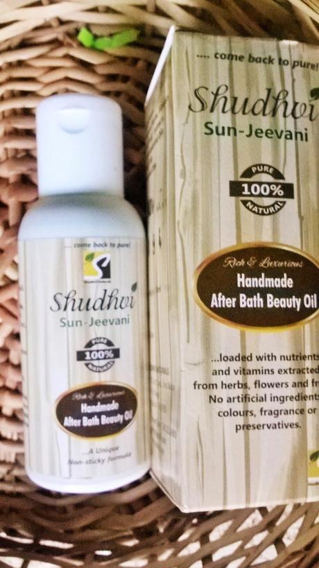 Shudhvi Sun-Jeevani Handmade After-Bath Oil Review Shudhvi Sun-Jeevani Handmade After-Bath Oil Review