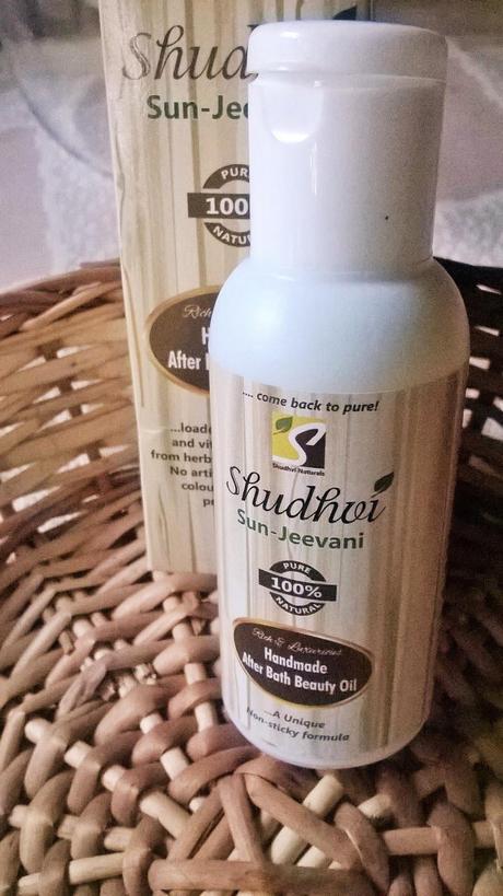 Shudhvi Sun-Jeevani Handmade After-Bath Oil Review Shudhvi Sun-Jeevani Handmade After-Bath Oil Review