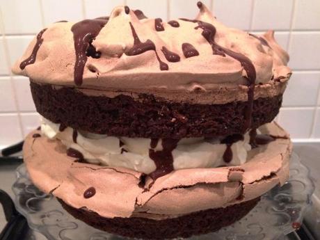mocha meringue cake gluten free dessert recipe and method brownie cake
