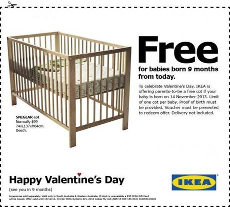 ikea baby cot for valentines day