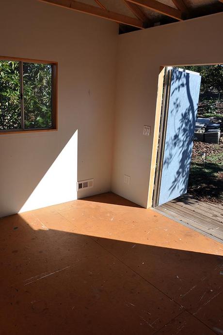 Art studio of Cedar Lee in Escondido, emptied before move to Portland, OR