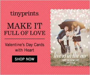 Enjoy 25% Off Personalized Valentine's Day Cards from Tiny Prints! #affiliate