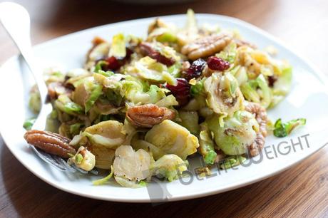 Nutritious Pan- Seared Brussels Sprouts, Cranberries and Pecans
