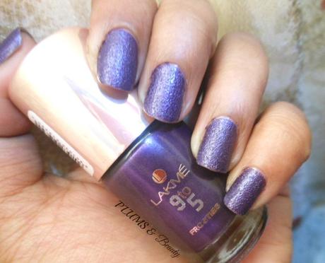 The All New! Lakme 9 to 5 Frosties Nail Color Purple Frost