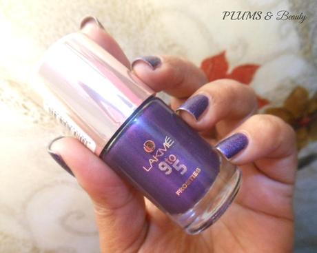 The All New! Lakme 9 to 5 Frosties Nail Color Purple Frost