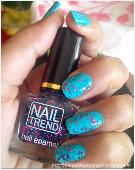 Pretty Nails with NAIL TREND in Peppy and Fresh Blue...Swatches & Review