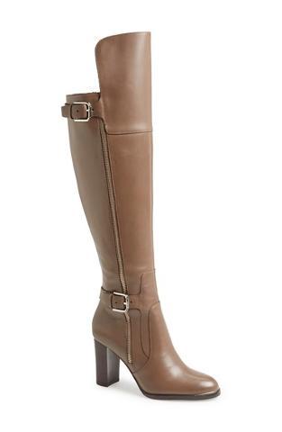 Donald J Pliner - 'Quinto' Over the Knee Boot (Women) Womens Taupe Burnished Calf