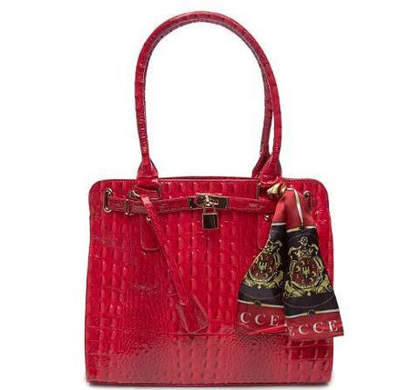 Vecceli Italy - Italy Alligator Embossed Red Handbag 
