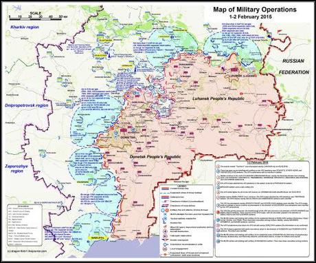 Ukraine Sitrep February 6, 2015 New map of the fighting dated February 1-2.
