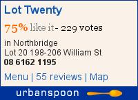 New Perth bars & restaurants round up Lot Twenty on Urbanspoon