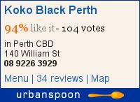 New Perth bars & restaurants round up Koko Black Perth on Urbanspoon