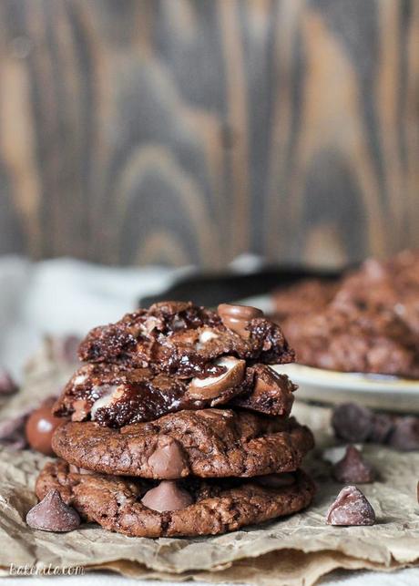 Chocolate Malt Ball Cookies These Chocolate Malt Ball Cookies are dense chocolate fudge cookies packed with malted milk powder, chocolate chips, and malt balls. These quick and easy treats will fly off the cookie plate!