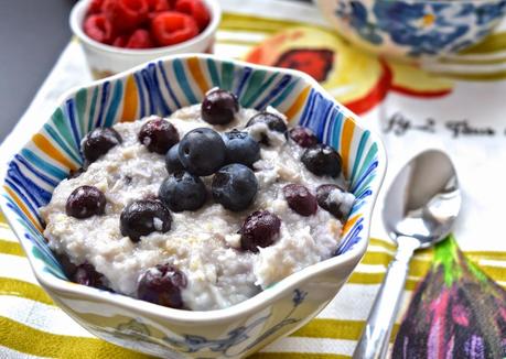 Paleo Coconut Blueberry Oatmeal (AIP, Gluten Free, GAPS, SCD)