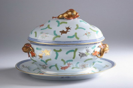 Herend Poissons Soup Tureen 