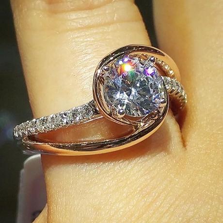 Engagement Ring Eye Candy: Rose Gold Engagement Rings Gabriel & Co. Rose Gold bypass Ring