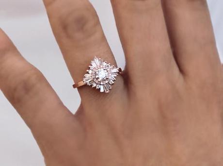 Engagement Ring Eye Candy: Rose Gold Engagement Rings Gatsby Rose Gold Diamond Ring