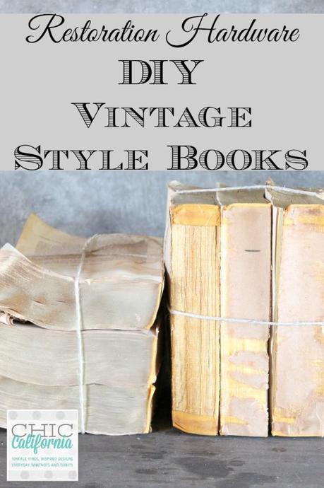 Be. YOU. Tiful Link Party #57 Restoration Hardware DIY Vintage Style Books