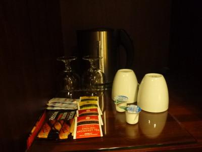 My Stay at the Clarion Collection Hotel Christiania Teater in Oslo, Norway Tea, coffee and kettle