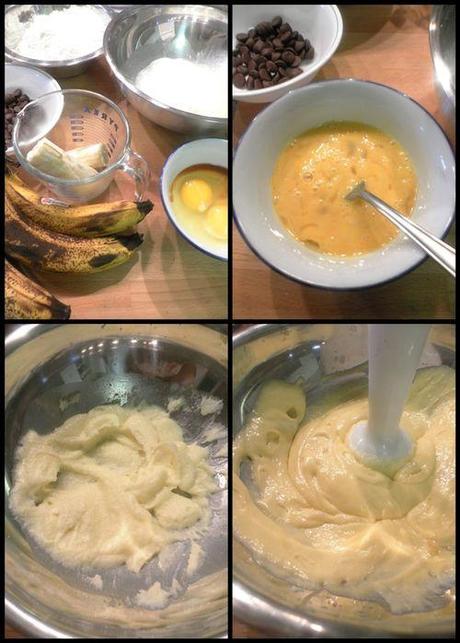 Banana buttermilk muffins-collage1