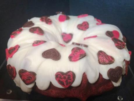 valentines red velvet bundt cake made with beetroot natural colours one of five a day