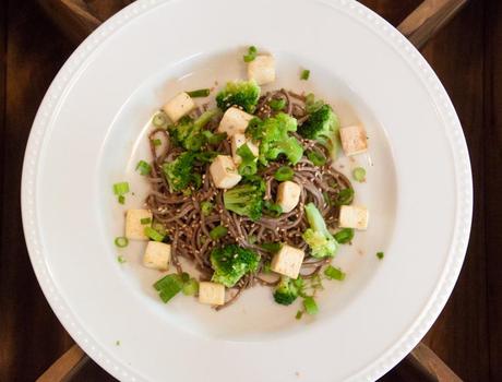 Sweet Sesame Noodles with Tofu and Broccoli