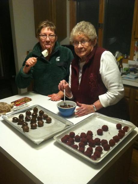Red velvet truffle time with mum and grams for weeze’s...