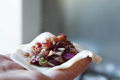 Chinese Dumplings: radicchio, beef and mint! Chinese Dumplings: radicchio, beef and mint!
