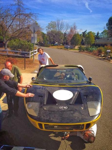 Barnfind GT 40 pulled out of a garage where it sat since 1977