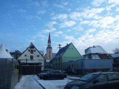Backpacking in Estonia: Top 17 Sights in Parnu St. Elizabeth's Church in the middle