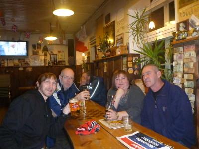 Backpacking in Estonia: Top 17 Sights in Parnu Drinks down Bow's Pub in Parnu, Estonia with Shaun and Becci