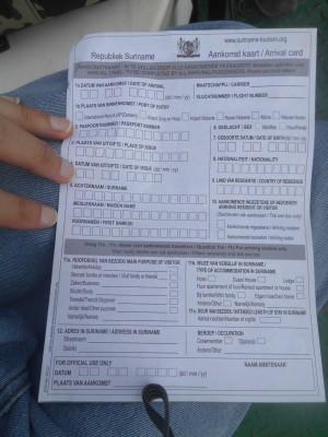 World Borders: How to Get From Guyana to Suriname (Ferry from Moleson Creek to South Drain) Suriname Immigration Forms