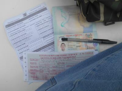 World Borders: How to Get From Guyana to Suriname (Ferry from Moleson Creek to South Drain) Suriname Visa, immigration and ferry ticket