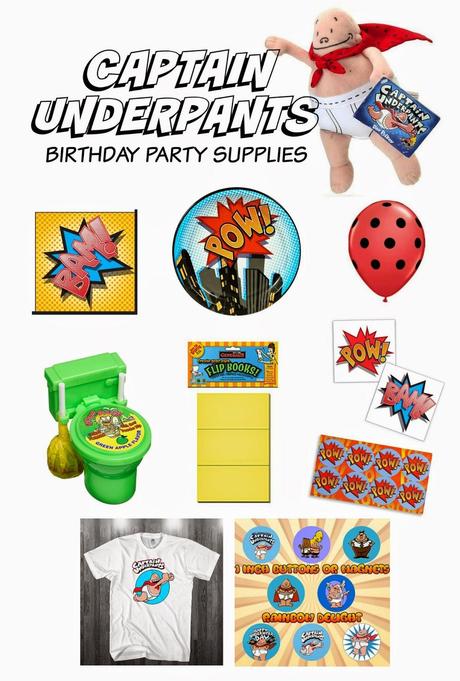 Captain Underpants Birthday Party Supplies