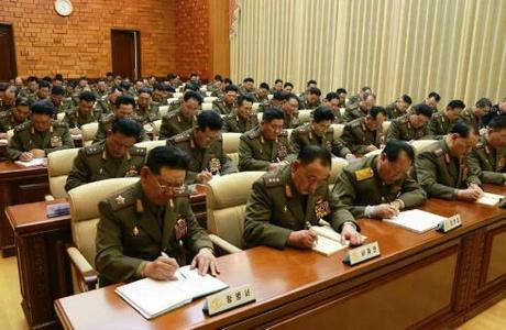 CMC Members and meeting participants take notes (Photo: Rodong Sinmun).