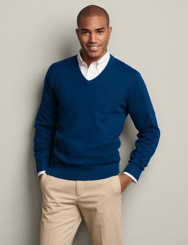 How to wear a sweater and shirt combination