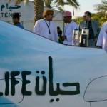 Muscat Youth Summit Life was written in arabic and english, being Muscat it made sense.