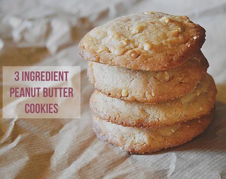 3 Ingredient Peanut Butter Cookie Recipe!