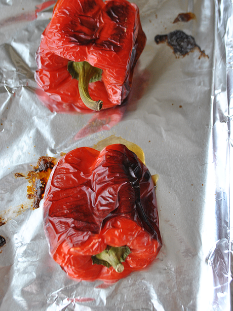 oven roasted red peppers