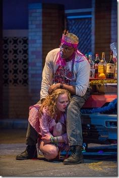 Tim Edward Rhoze and Caroline Neff star in Steppenwolf Theatre's world premiere of Review: Airline Highway (Steppenwolf Theatre)