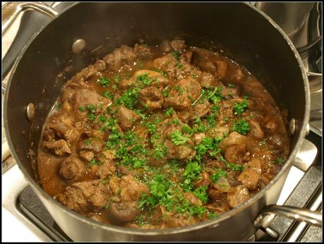 Game casserole with Yorkshire puddings