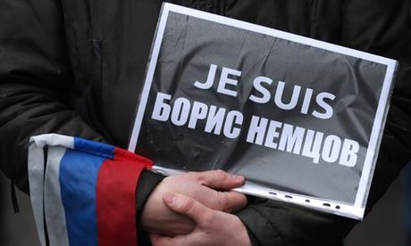 I Am Boris Nemtsov Je Suis Борис Немцов Demonstration in memory of Boris Nemtsov in Moscow