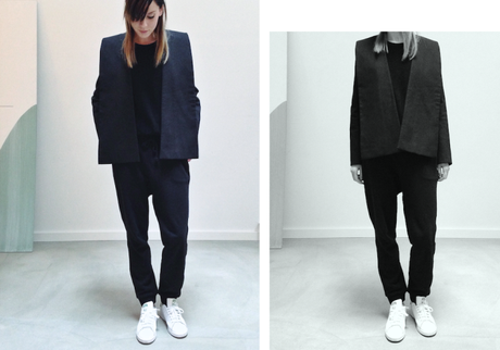 Blazer all black casual joggers stan smiths blazer