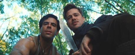 Lt. Aldo Raine Leads the Inglourious Basterds The Bear Jew and the Apache survey their most recent work.