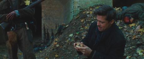 Lt. Aldo Raine Leads the Inglourious Basterds Aldo clears his mind during an interrogation.