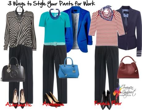 3 ways to style black pants for work