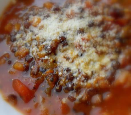 Chunky Puy Lentil and Veggie Soup