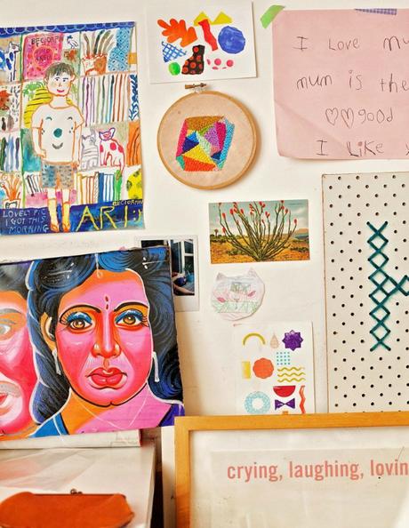 This is the art- now see this Australian home! Australian home art wall